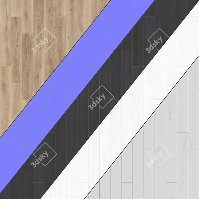 Parquet 82: Standard & Herringbone Patterns, 12 Planks, PBR, 4k, Seamless 3D model image 3