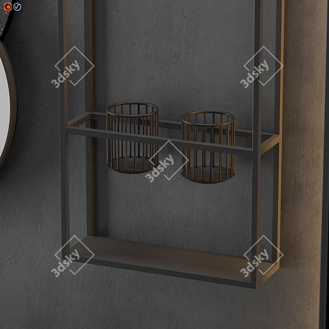 Sophisticated Gray Bath 12 3D model image 5