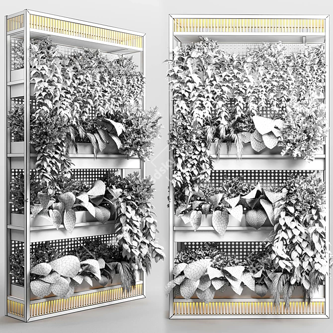 Metal Vase Indoor Plant Stand 3D model image 6