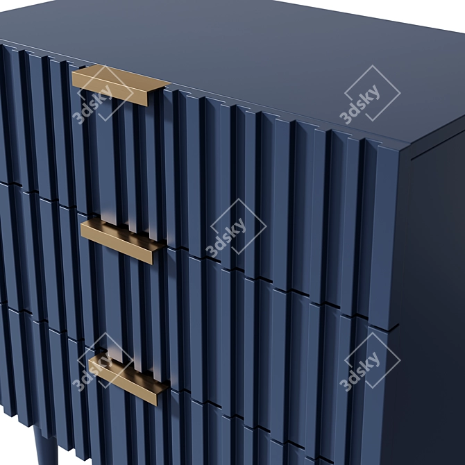 Elegant Severin 3-Drawer Chest 3D model image 2