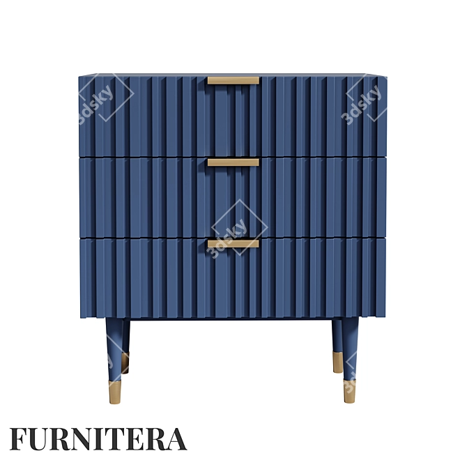 Elegant Severin 3-Drawer Chest 3D model image 4