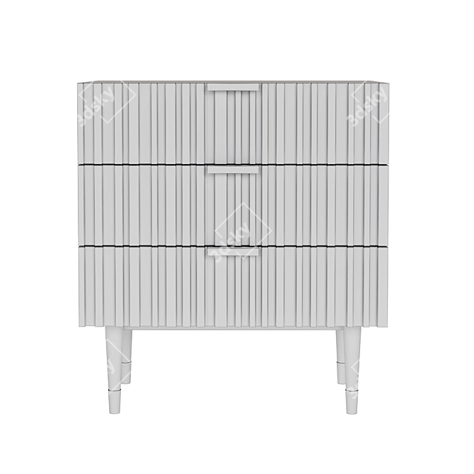 Elegant Severin 3-Drawer Chest 3D model image 8