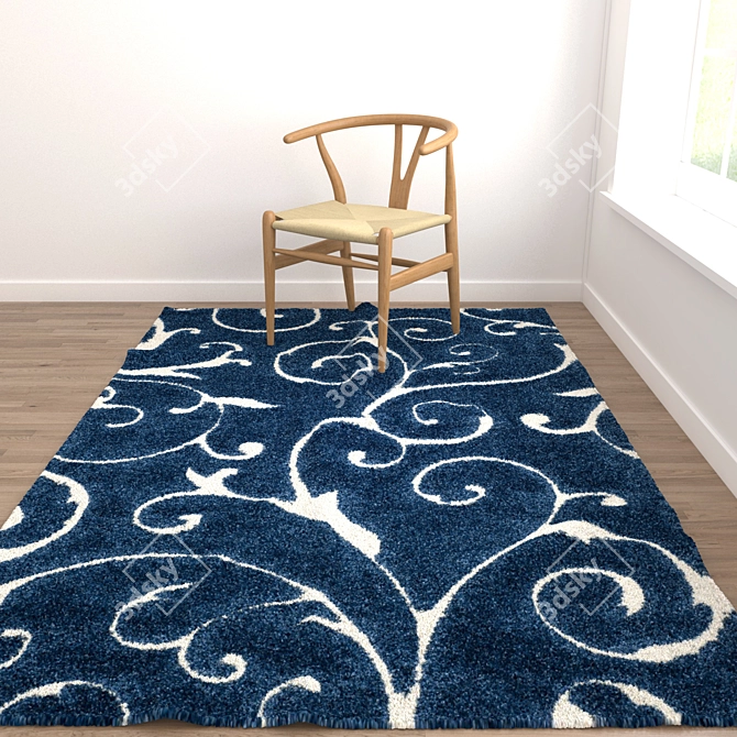 Versatile Set of 6 Rugs 3D model image 3