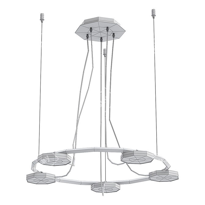 Modern Aro Suspension Lighting 3D model image 2