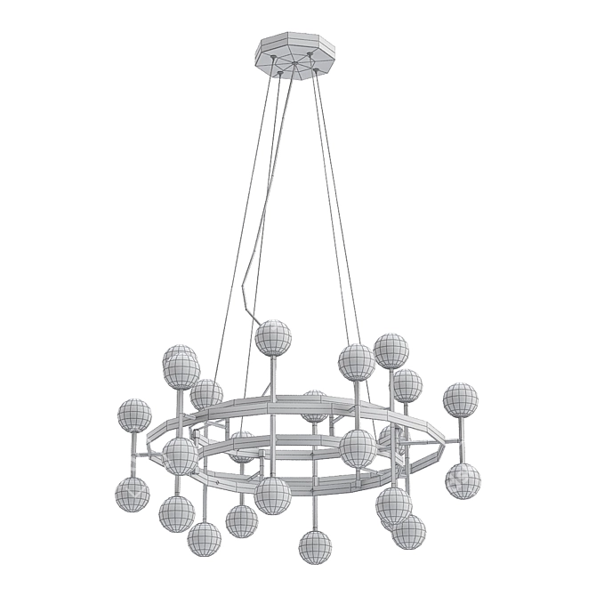 Elegant Asmund Chandelier 3D model image 2