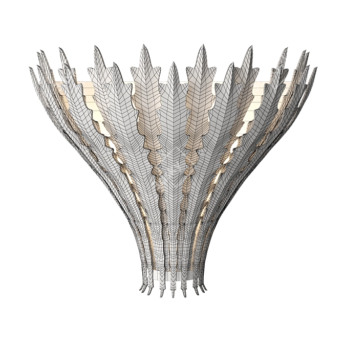 Elegant Hampton Wall Light 3D model image 3