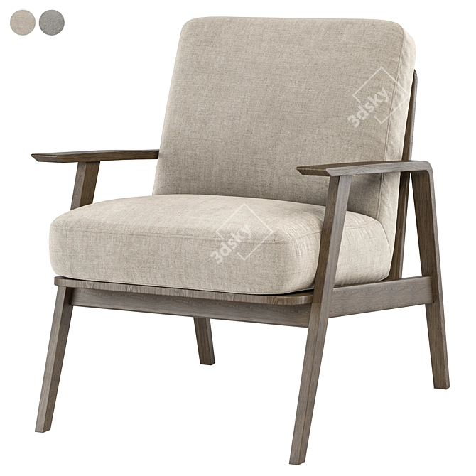 Mod Chair: Classic Elegance in 3D 3D model image 1
