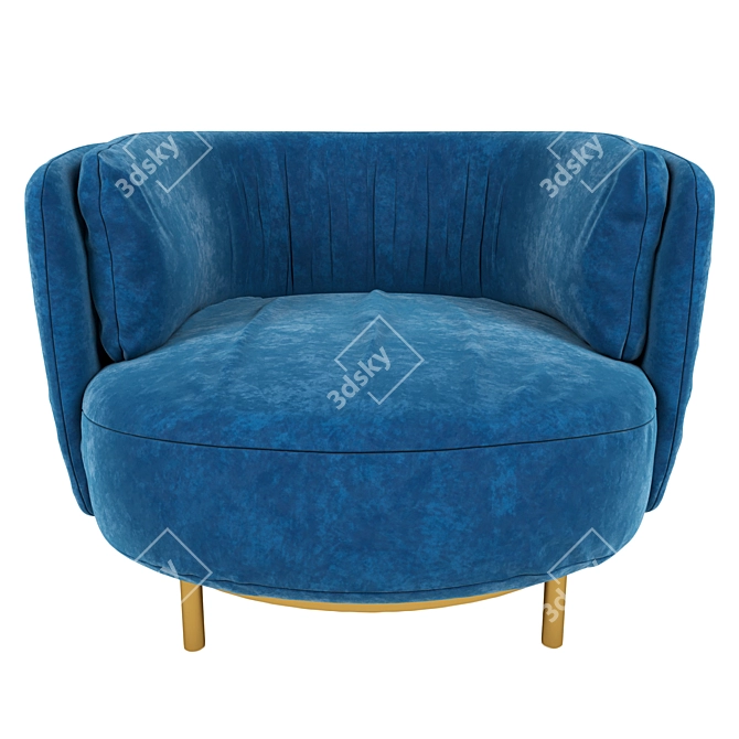 Elegant Vintage Chair: Wave 3D model image 3