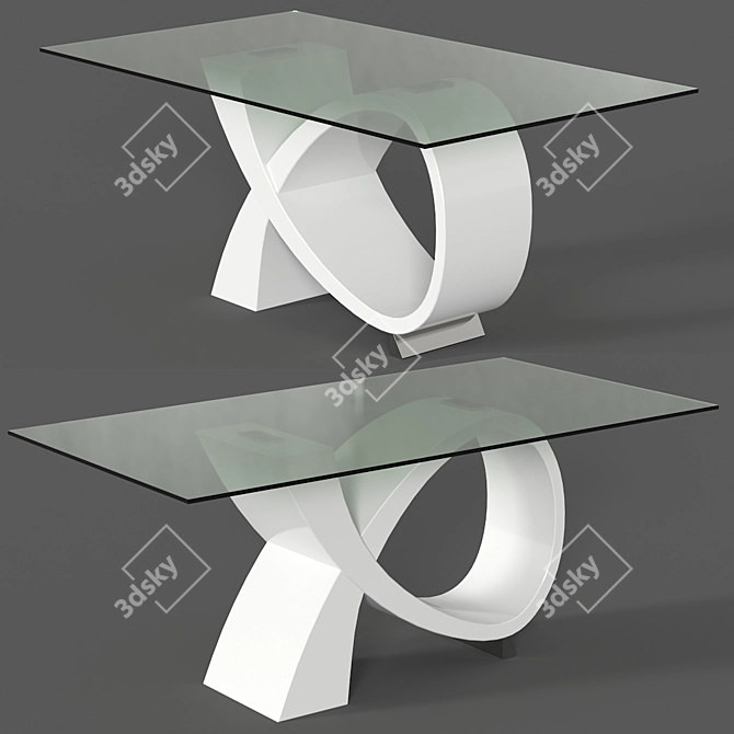 ESF HT0989 Dining Table: Sleek Design, 180x100 cm 3D model image 1