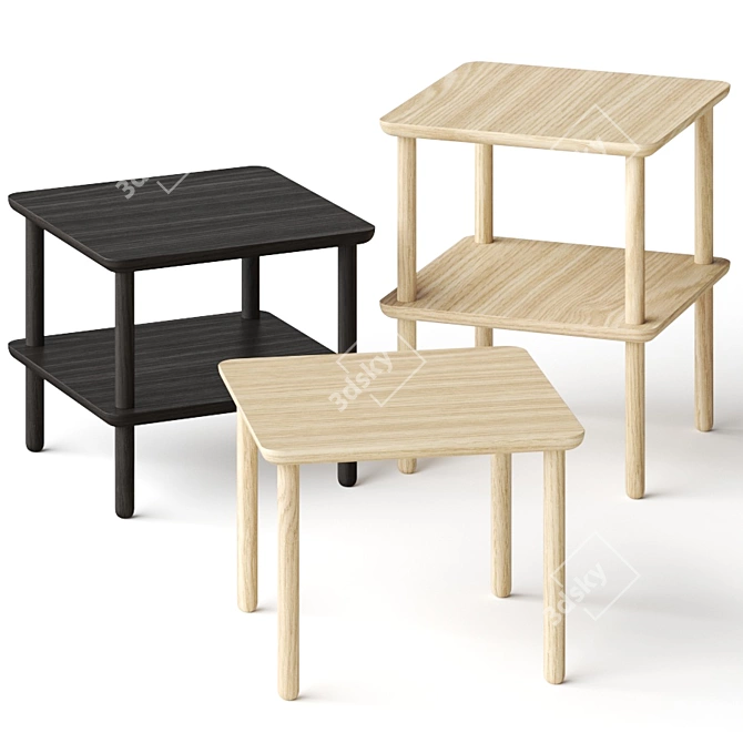 Sleek Baker Side Tables - Various Sizes 3D model image 3