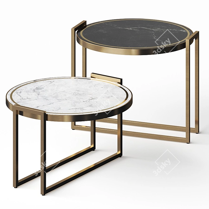 Elegant Norman Coffee Tables 3D model image 1