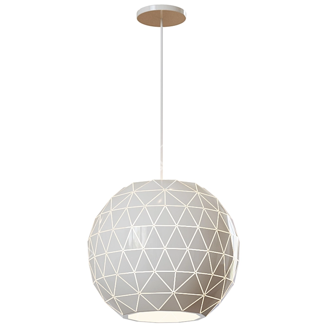 Modern Steel Chandelier: "Triangles" Collection 3D model image 1