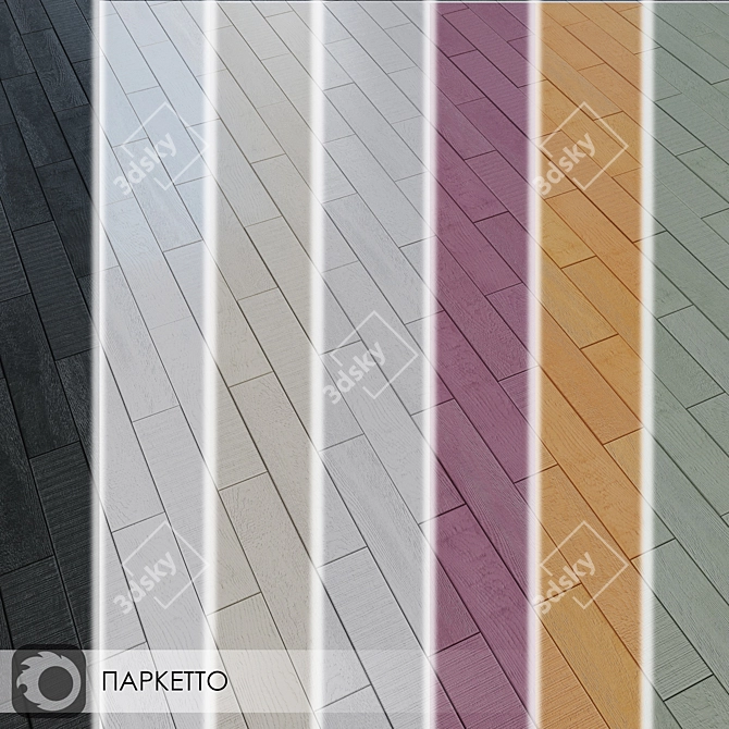  Milano Parquetto Ceramic Tiles 9.9x40.2 3D model image 1