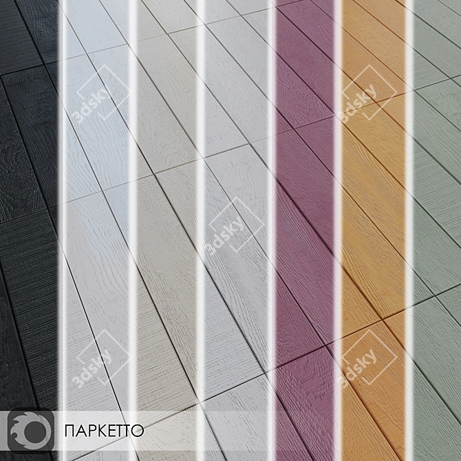  Milano Parquetto Ceramic Tiles 9.9x40.2 3D model image 2