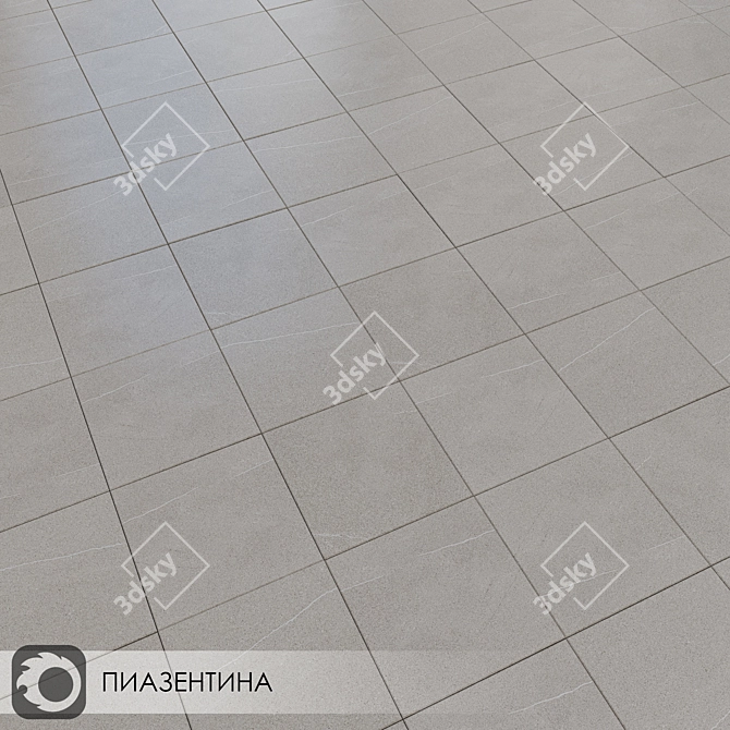 Piasentina Beige: 30x30 Matte Ceramic Tiles 3D model image 2