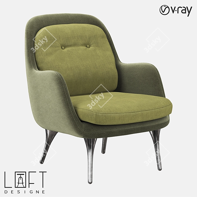 LoftDesigne Armchair 2442: Sleek Modern Design 3D model image 1