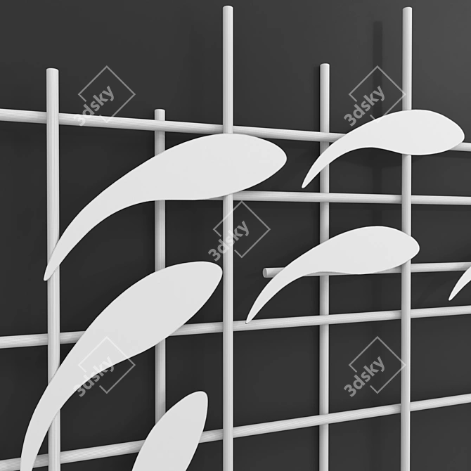 Modern Iron Wall Decor: Elegant Luxury 3D model image 8