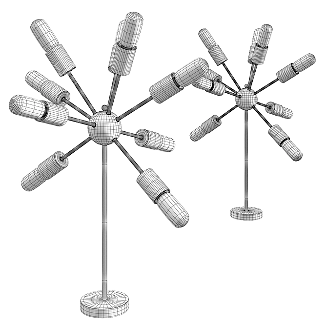 Sputnik Table: Sleek Industrial Design 3D model image 4