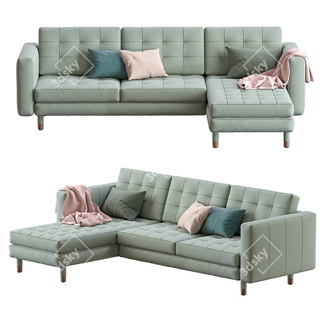 Ikea Landskrona Sofa: Stylish and Versatile 3D model image 2