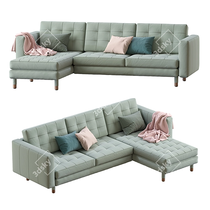 Ikea Landskrona Sofa: Stylish and Versatile 3D model image 4