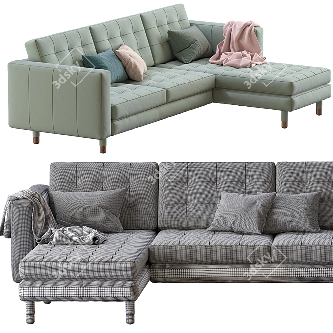 Ikea Landskrona Sofa: Stylish and Versatile 3D model image 5