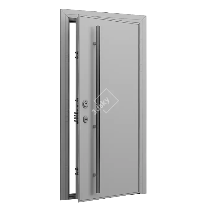 Aviation Comfort: Domani Solid Entry Door & Panels 3D model image 3