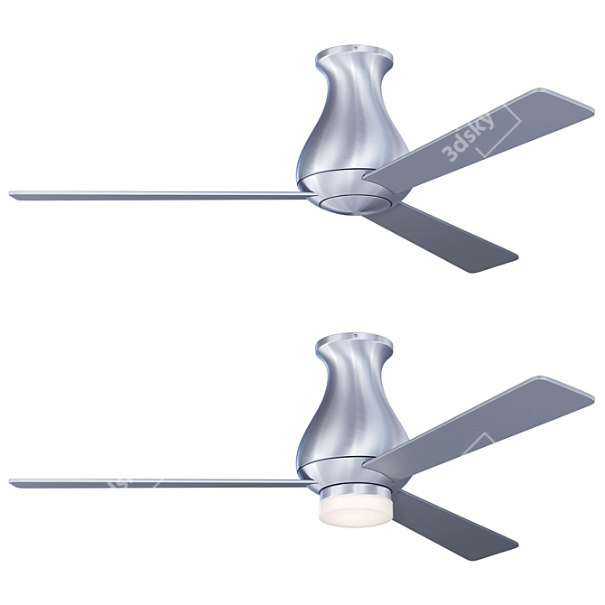 Altus Flush Mount Ceiling Fan | Sleek and Stylish 3D model image 1