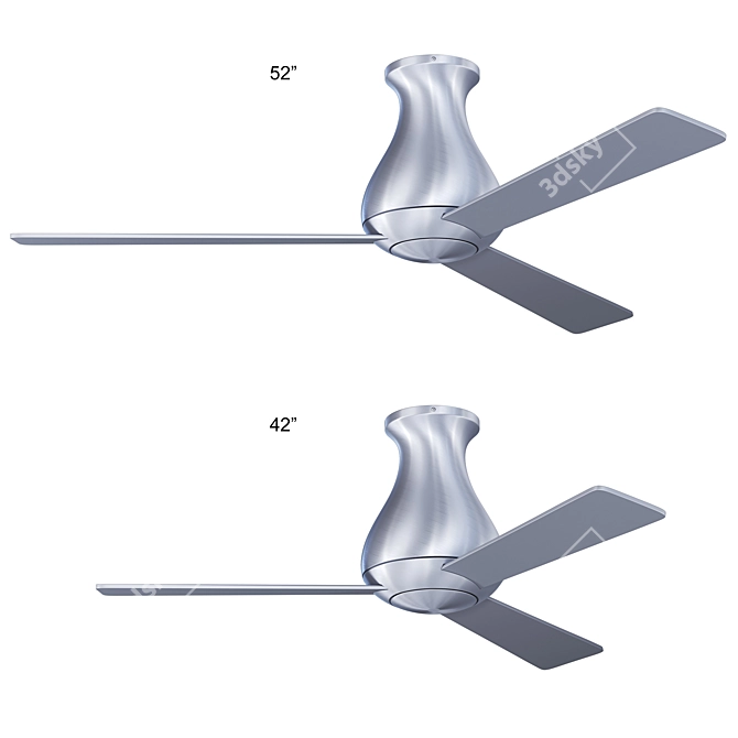 Altus Flush Mount Ceiling Fan | Sleek and Stylish 3D model image 3