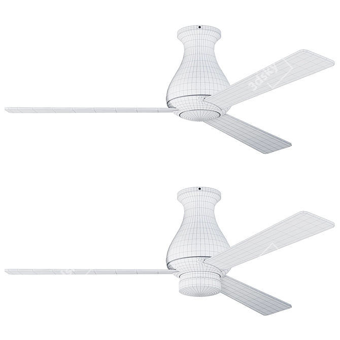 Altus Flush Mount Ceiling Fan | Sleek and Stylish 3D model image 5