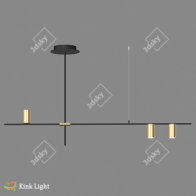 Ria Black/Bronze Pendant Light 3D model image 1