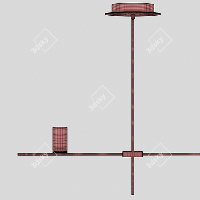 Ria Black/Bronze Pendant Light 3D model image 2