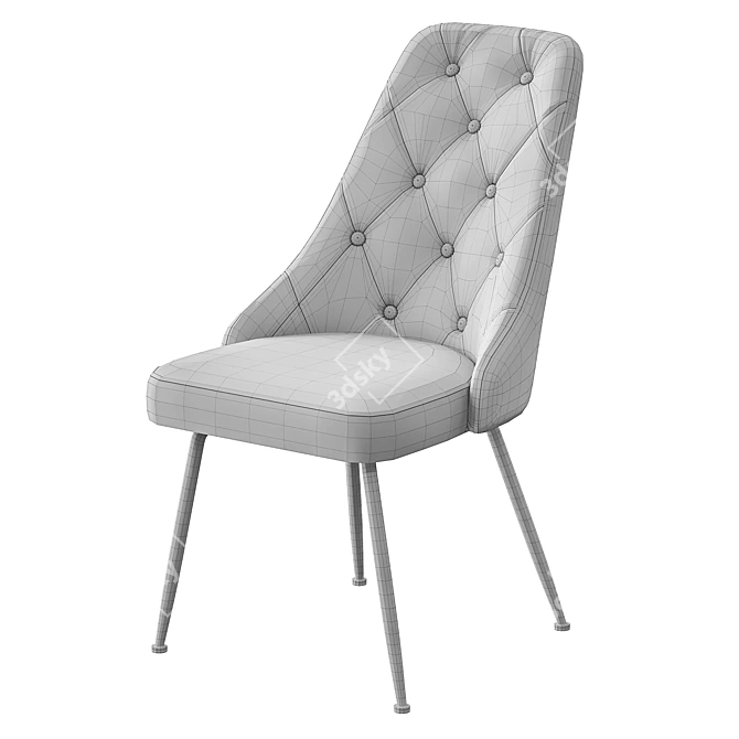 Batista Dining Chair: Elegant Design & PBR-Ready 3D model image 5