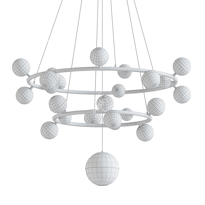 Merkury Pendant Light: Modern Millimeter Design 3D model image 2