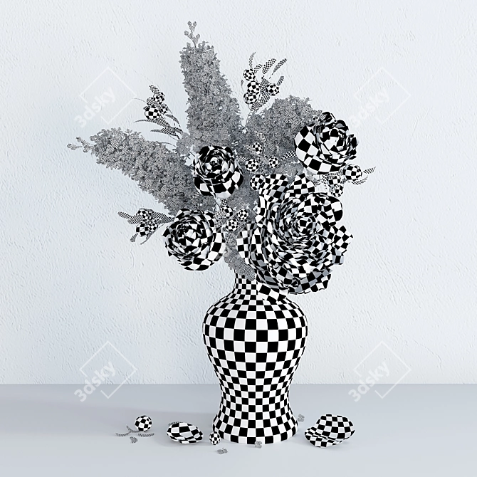 Spring Blossom Bouquet 3D model image 9