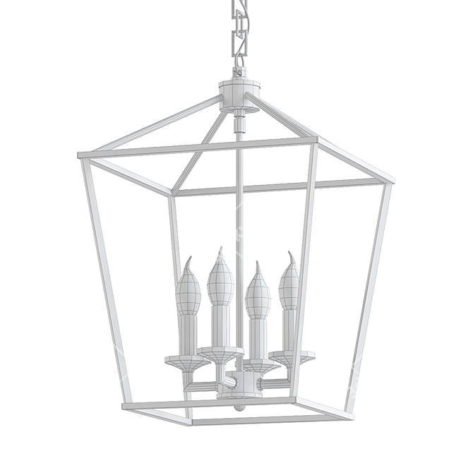 Elegant Small Leon Lantern 3D model image 2