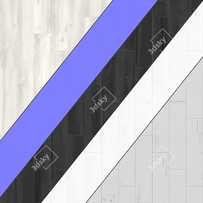 Versatile Parquet Design: Standard & Herringbone 3D model image 3