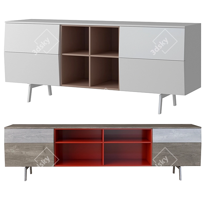 Amsterdam TV Sideboards - Modern and Spacious 3D model image 1