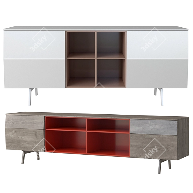 Amsterdam TV Sideboards - Modern and Spacious 3D model image 2