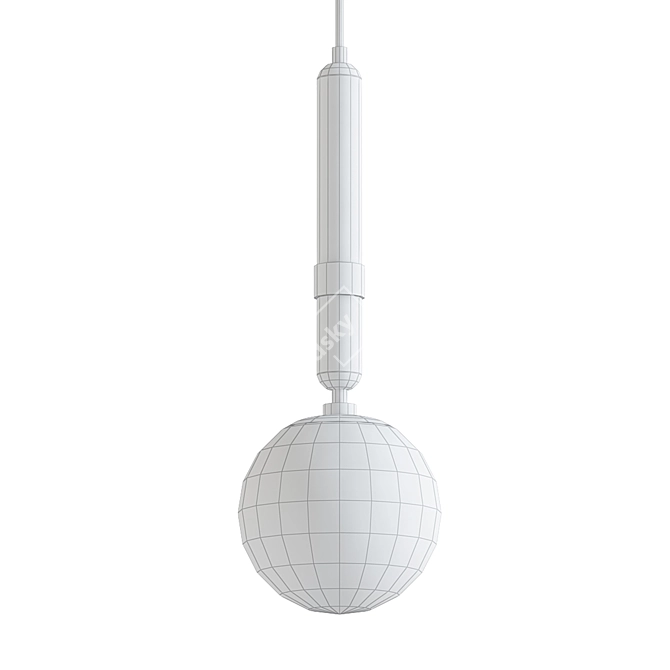 Modern Concrete Pendant 3D model image 2