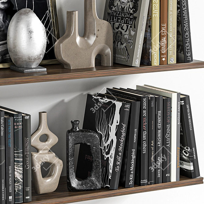 Modern Decorative Shelf Set 3D model image 4