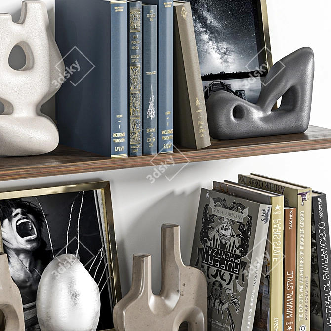 Modern Decorative Shelf Set 3D model image 5