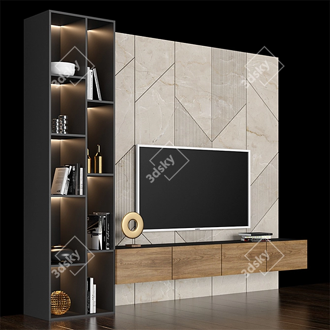 Sleek TV Stand for Modern Interiors 3D model image 2