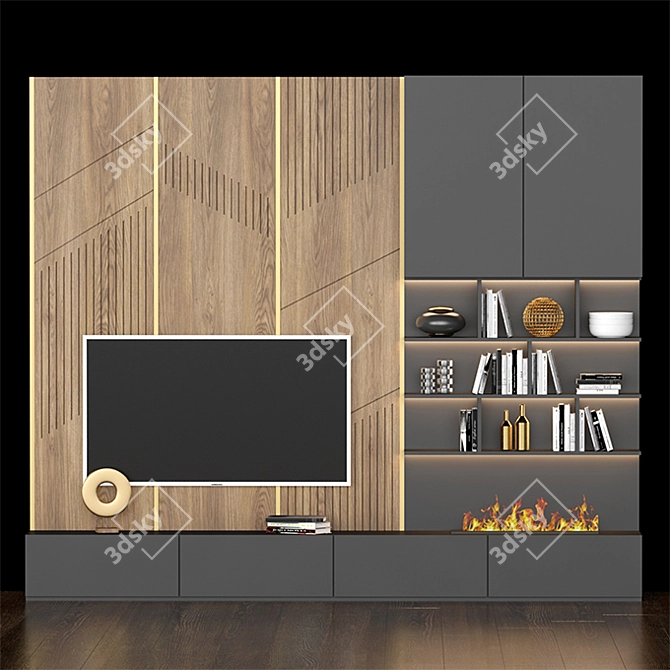 Sleek TV Stand: Modern Design 3D model image 1