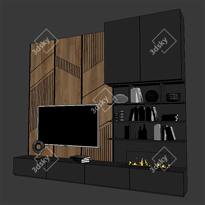 Sleek TV Stand: Modern Design 3D model image 3