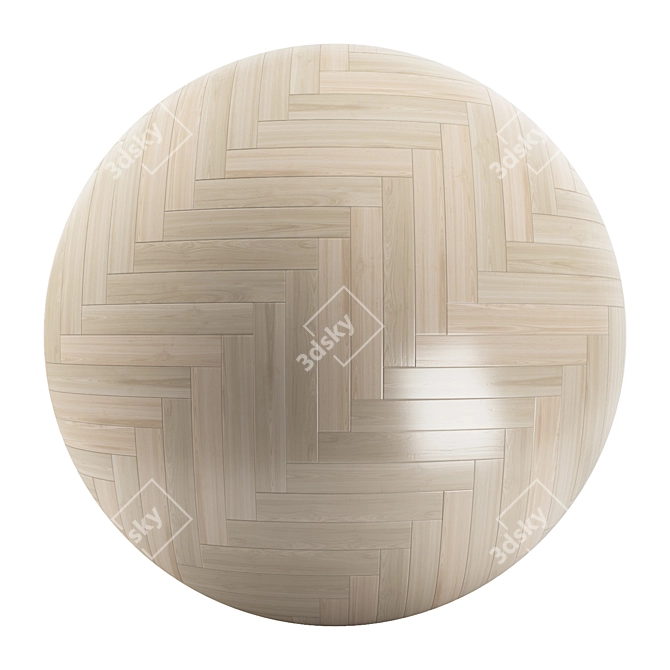 Premium Parquet: Standard & Herringbone Patterns, 12 Planks 3D model image 2