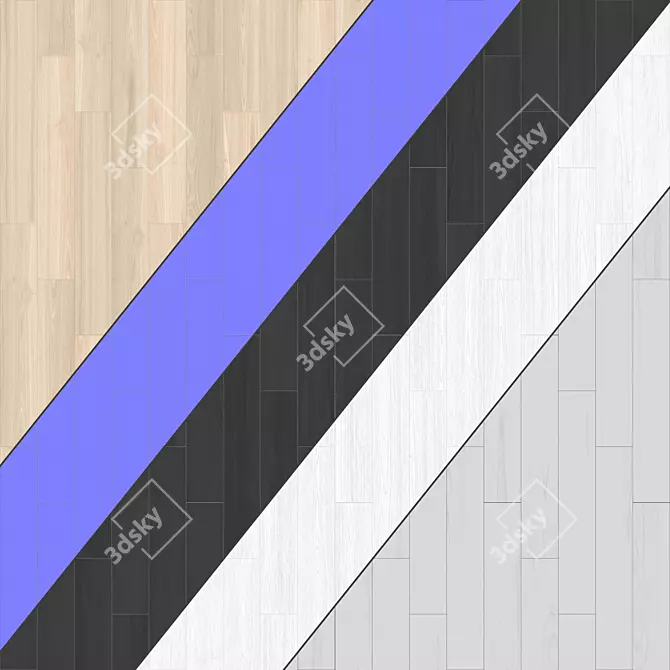 Premium Parquet: Standard & Herringbone Patterns, 12 Planks 3D model image 3