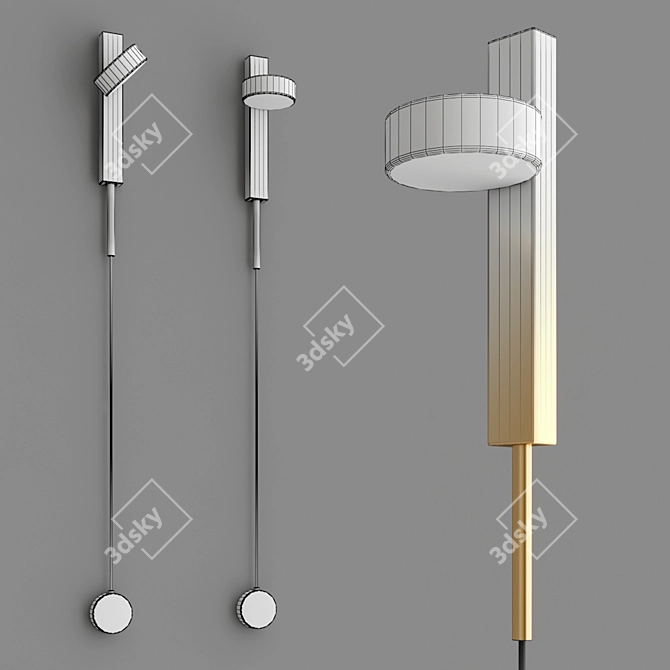 Elegant Wall Lamp: Illuminate your space 3D model image 3