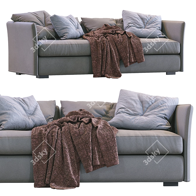 Modern 7-Piece Sofa Set 3D model image 2