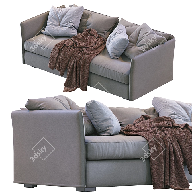 Modern 7-Piece Sofa Set 3D model image 3