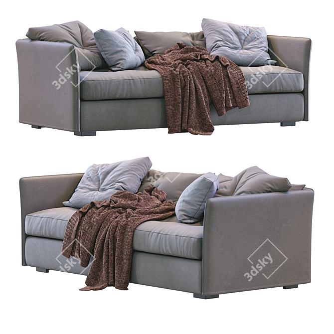 Modern 7-Piece Sofa Set 3D model image 6